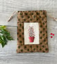 Hand Embroidered Drawstring Christmas Tree Gift Bag - Image 8