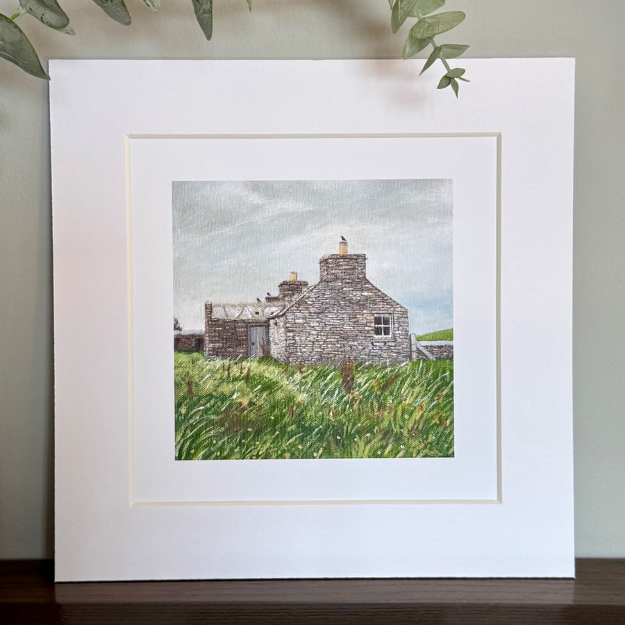 Cottage Mounted Print