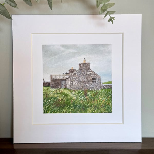 Cottage Mounted Print