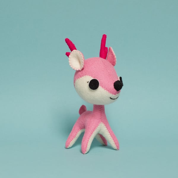 Little pink deer ornament