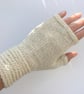 Alpaca and silk blend wrist warmers - Image 1