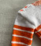 White, orange and peach striped baby jumper - Image 5