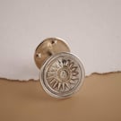 Sun Sterling Silver Tie Pin Symbolic Mens Tie Tack Gift For Him
