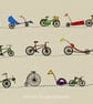Lots of cycles - print of bicycles - cycles
