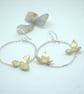 Eco Silver Hydrangea Hoop Earrings - Image 3