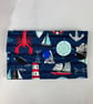 Beach huts card case, Seaside travel pass holder, 4 options, Handmade - Image 6
