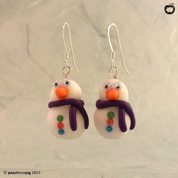 Snowman Earrings