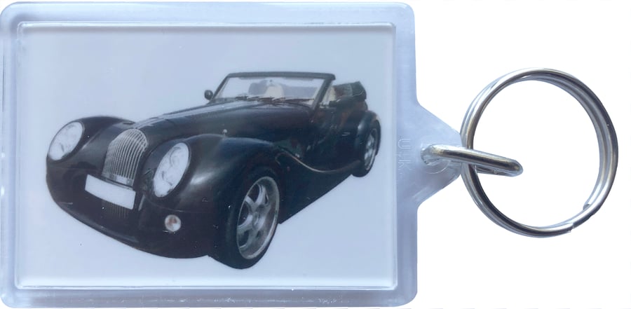 Morgan Aero 8 2009 - Keyring with 50x35mm Insert - Car Enthusiast