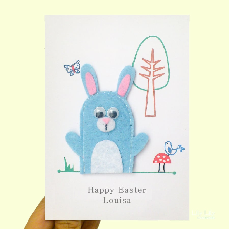 Easter Card, Finger puppet Easter card, Easter Bunny