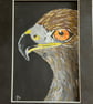 Original eagle painting 5x7" wildlife artwork  - Image 3