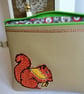 LEATHER BAG WITH APPLIQUE SQUIRREL . - Image 3