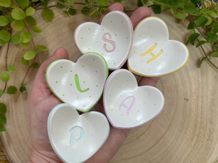 Personalised Mini Heart Ring Dish