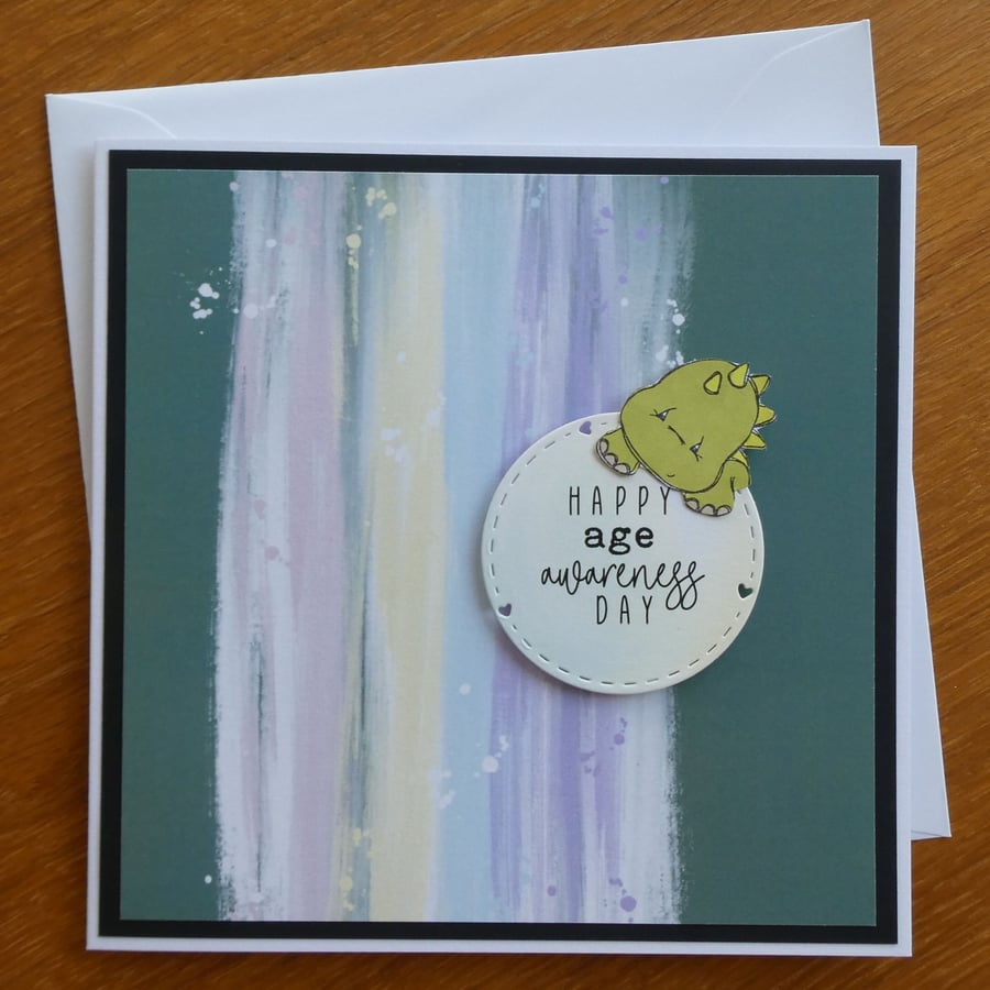 Dinosaur Birthday Card - Happy Age Awareness Day