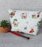 Make up bag, zipped pouch, mice, mushrooms - Image 2