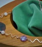 Handmade Fluorite & Rose Quartz wavy necklace - Image 2