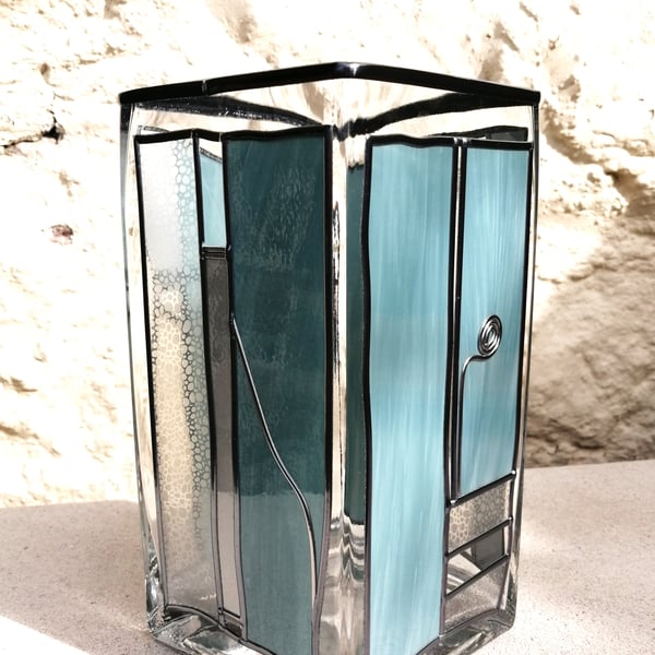 Icelantic Stained Glass Effect Flower Vase