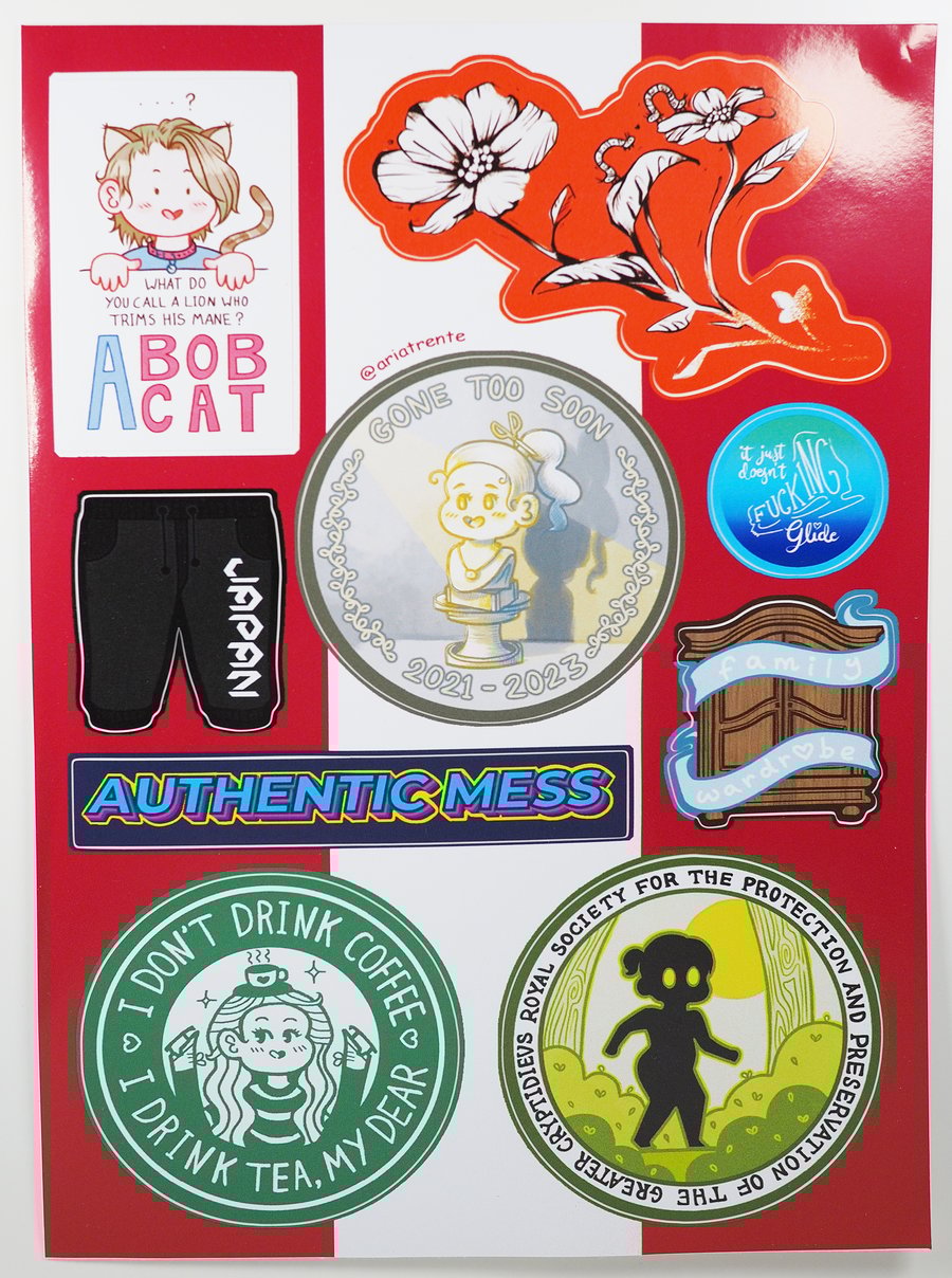 A5 Sheet of Deniss Vasiljevs Stickers