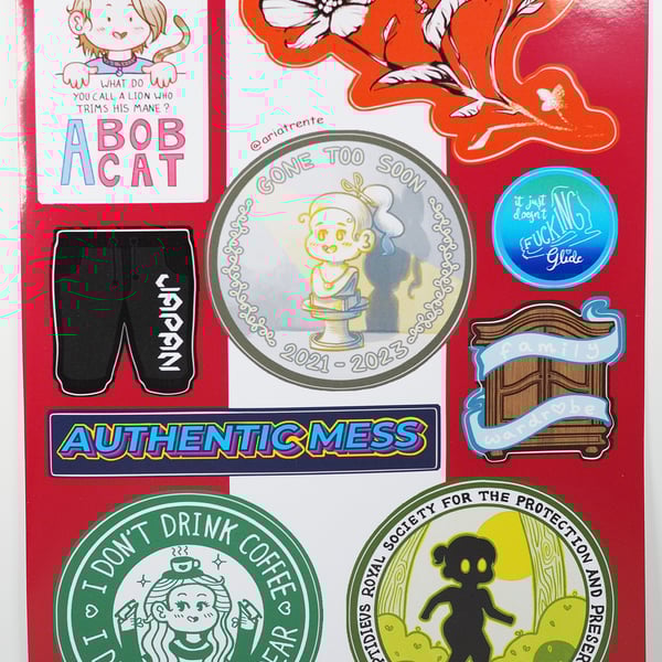 A5 Sheet of Deniss Vasiljevs Stickers