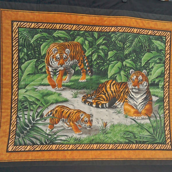 Wall Hanging - A walk on the Wild side with Tigers
