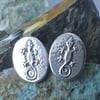 Gecko Lizard Cufflinks in Silver Pewter