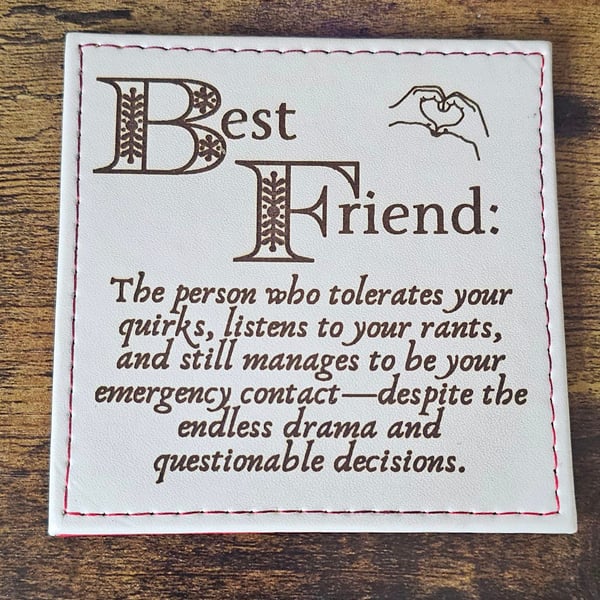 Best Friend Definition Coaster