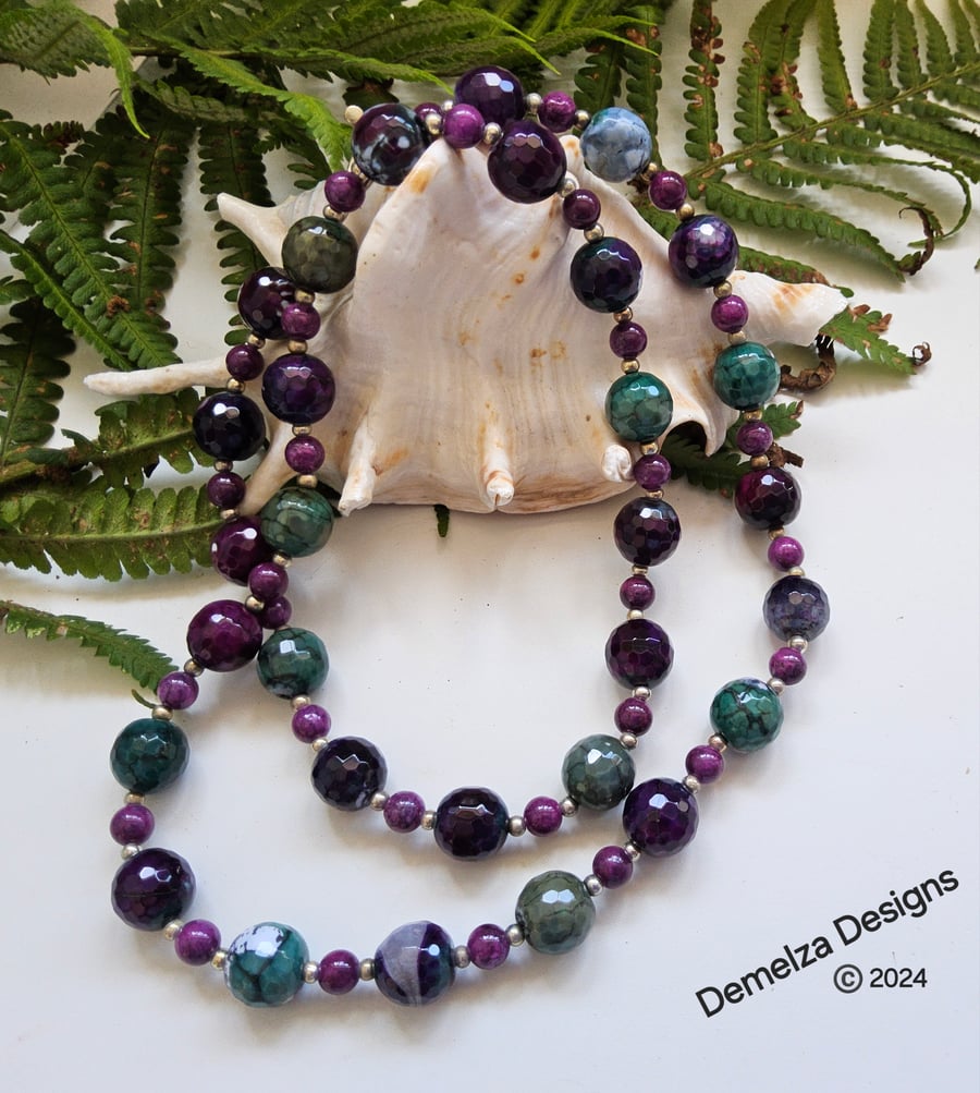 Plum Agate Necklace 