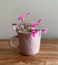 Hand pinched flower bud jug vase