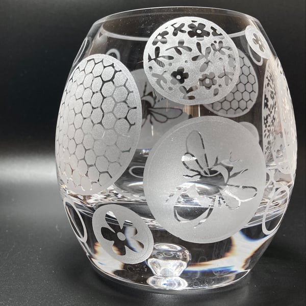 Perfectly Imperfect - Bee Glass Tealight Holder