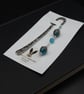 Beaded floral glass bookmark, Christmas gift, Book lovers gift - Image 1