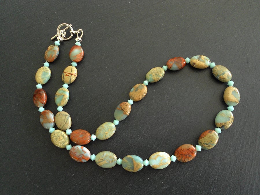 Aqua Terra jasper necklace