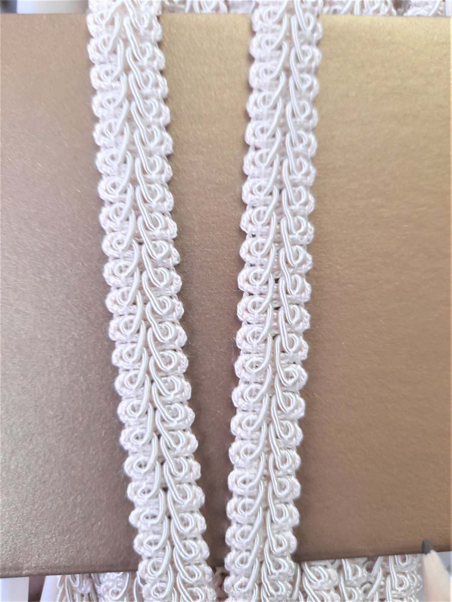 Off-white cream gimp braid trim, 3 metres