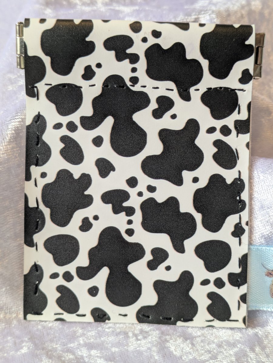 Cow print coin purse