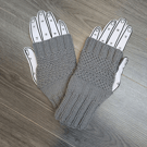 Fingerless Gloves Grey 100% Merino Wool - Wrist Warmers