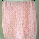 Hand knitted baby blanket, throw - Pink