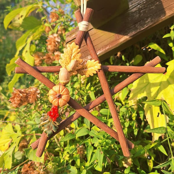 Ceramic Autumn Colours Twig Star