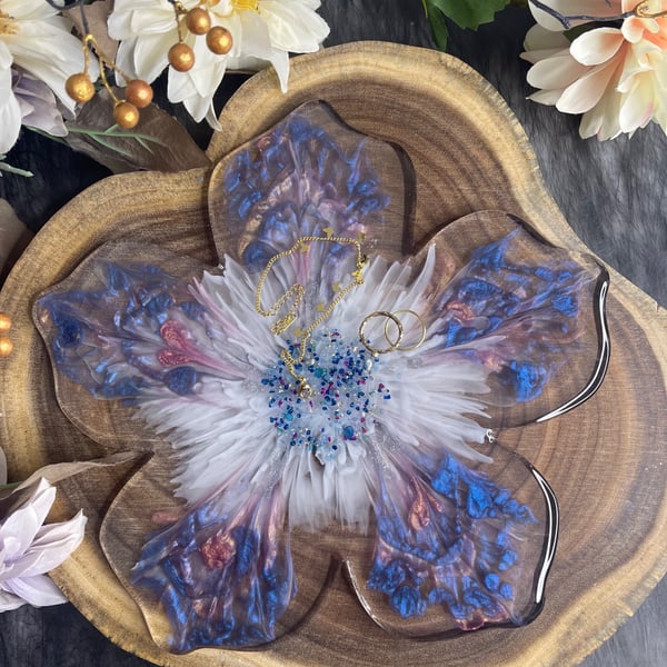 Handmade Resin Flower Coaster 