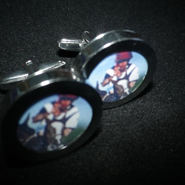 Classic Polo cufflinks, free shipping, gift wrapped, iconic image, Ref 1234