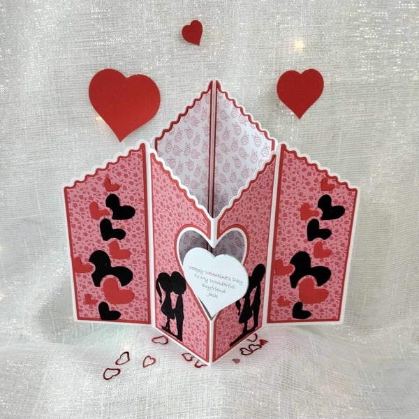 Hand-made. personalized, luxury, unique Valentines card