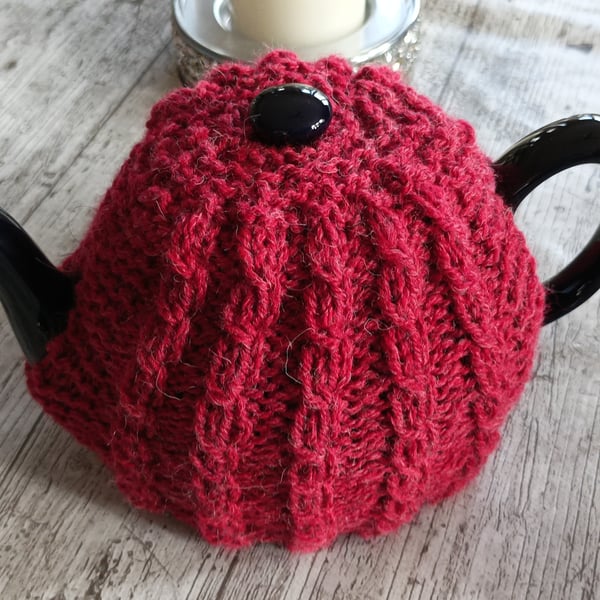 Teapot cosie 4 - 6 teapots Aran knit