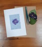 Real Pressed Flower Greeting Card - Blue Purple Flower