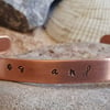 Hand Stamped Cuff Bangle