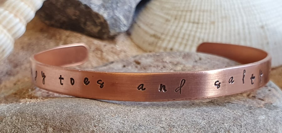 Hand Stamped Cuff Bangle