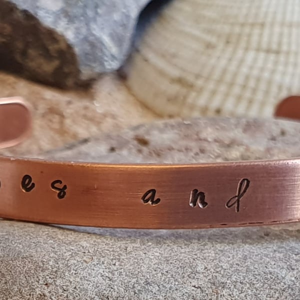 Hand Stamped Cuff Bangle