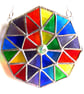 Rainbow Patchwork Octagon Suncatcher Stained Glass Handmade 011 - Image 5