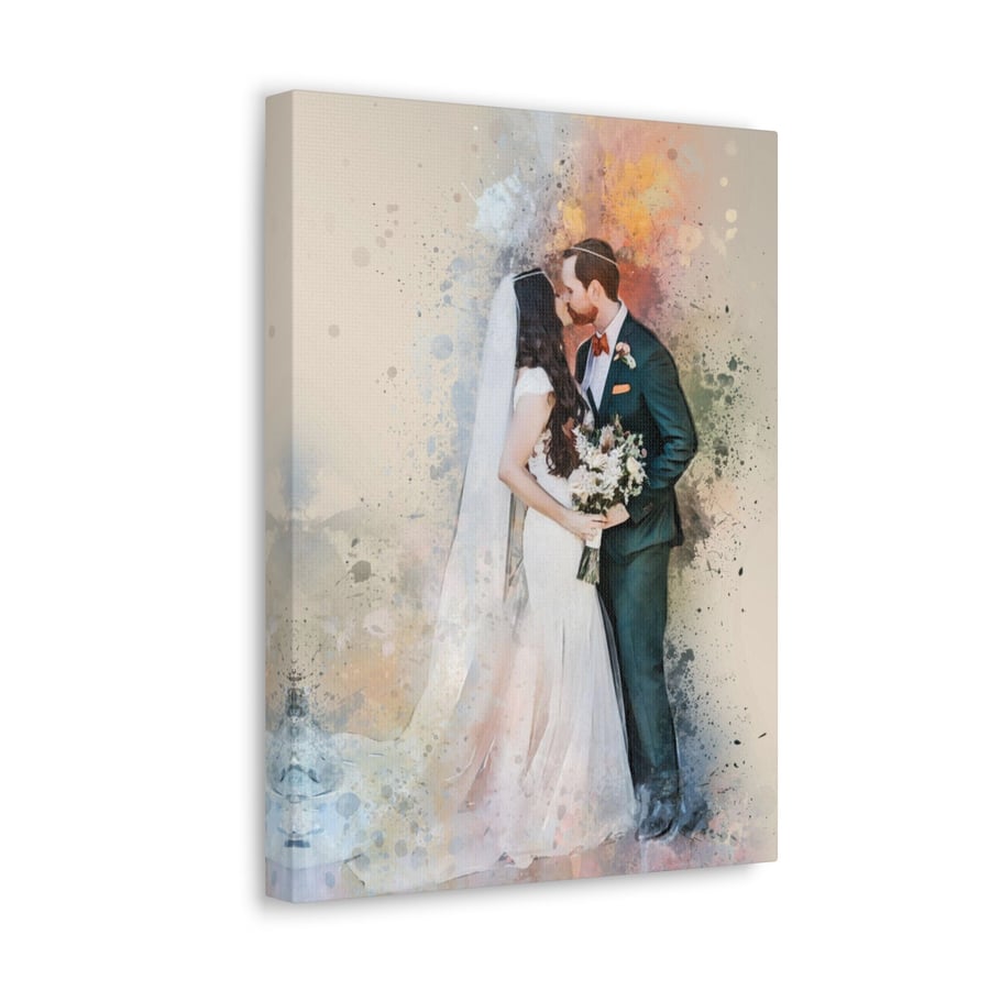 Wedding anniversary gift Personalised photo to Canvas Canvas Ready to Hang Custo
