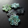 Set of five flower buttons