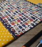 A5 sketchbook or notebook with fabric cover, kokeshi doll design - Image 2