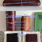 Custom Made-To-Order Refillable Genuine Leather A6 Journals 