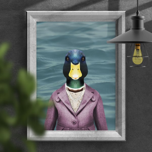 Duck in clothes print: Lake water (Animalyser)