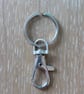 Split key ring & swivel hooks in chrome, 5pack